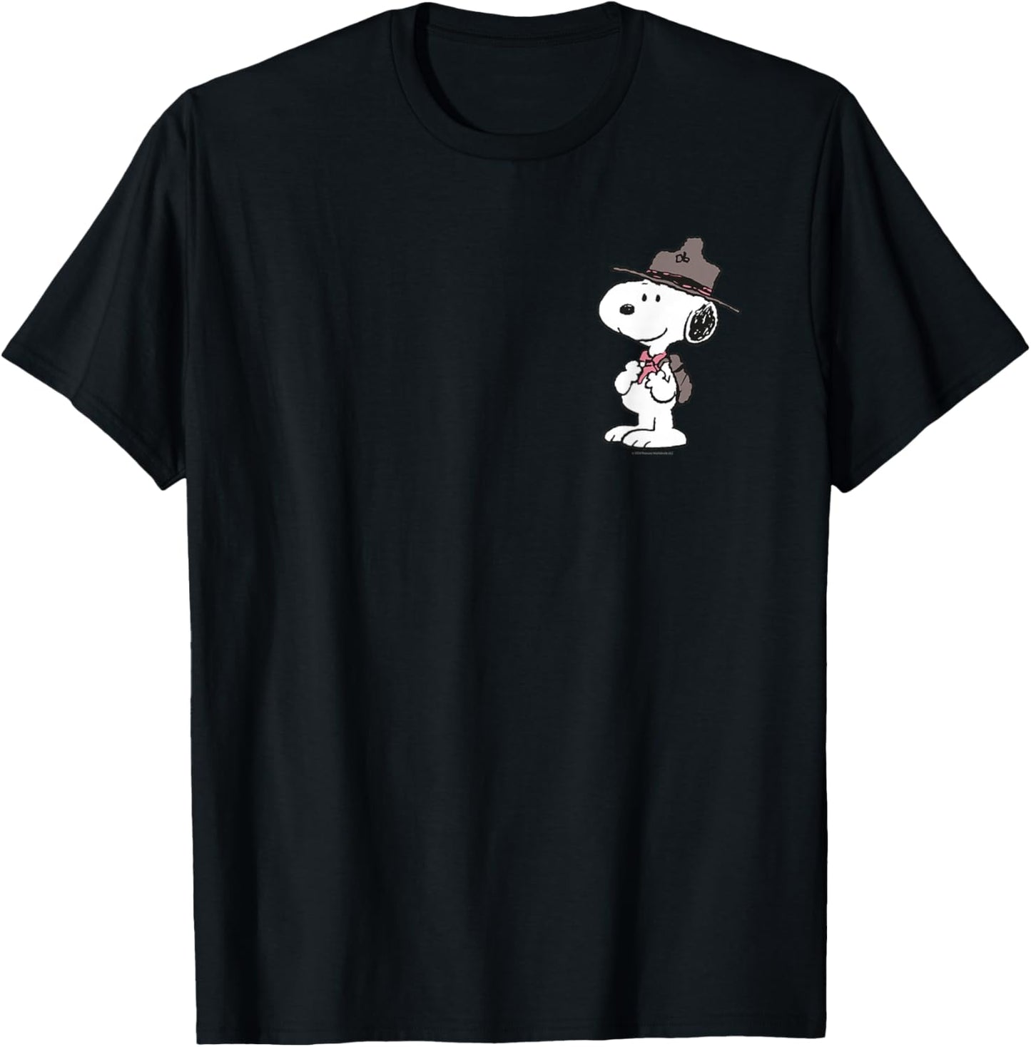 Peanuts - Snoopy The Fearless Scout Small T-Shirt - T-Shirt | Black