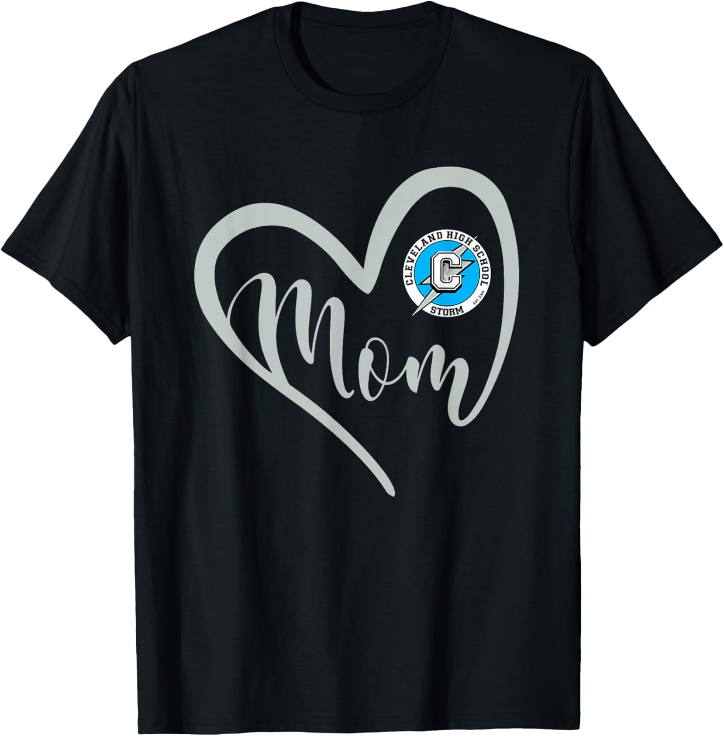 Cleveland Storm Logo Heart Mom HS T-Shirt - T-Shirt | Black