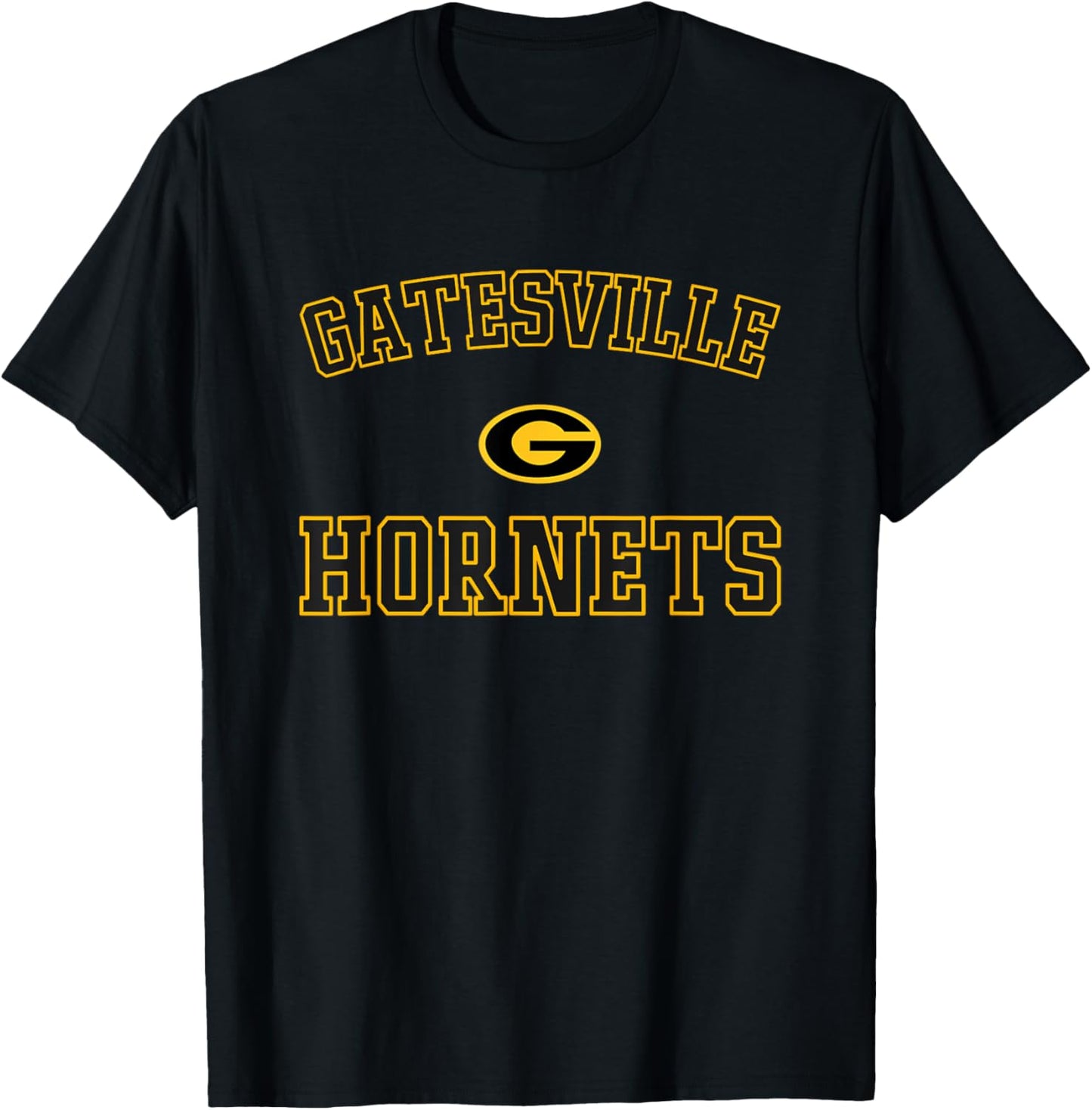 Gatesville Hornets Logo Varsity HS T-Shirt - T-Shirt | Black