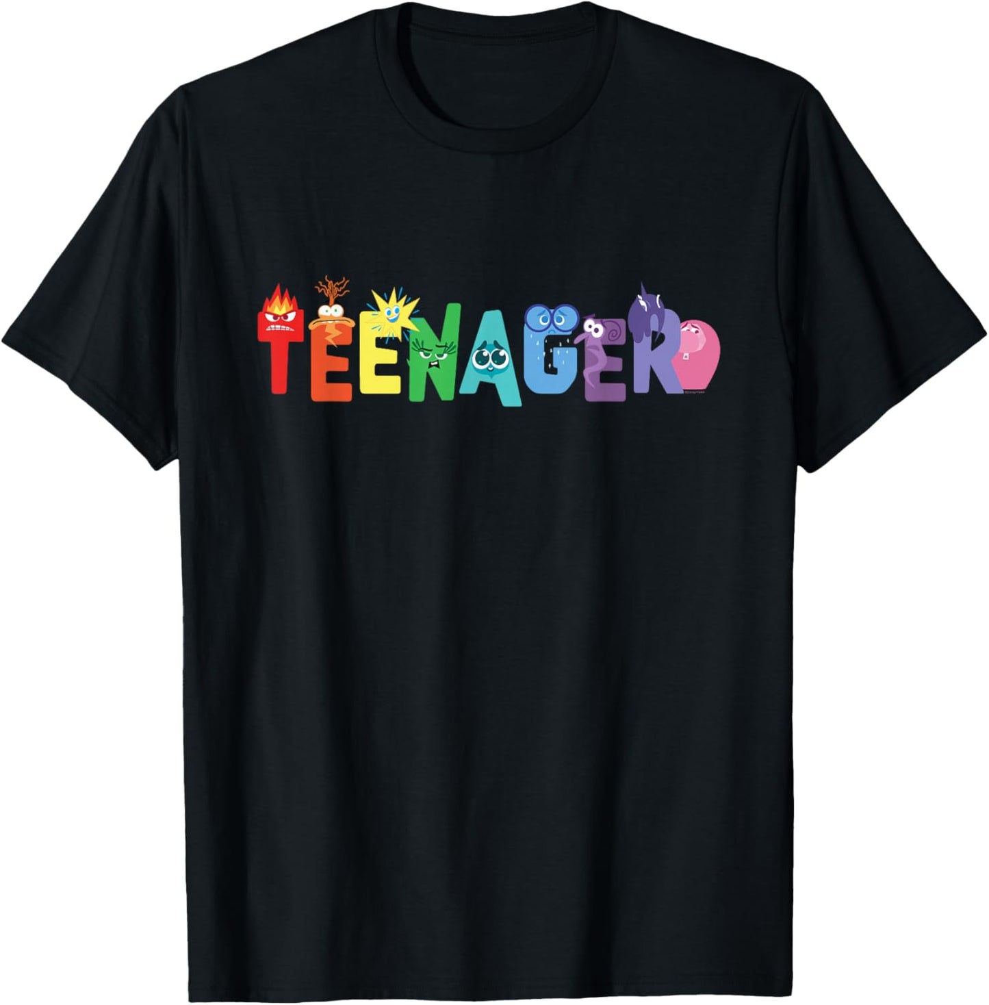 Disney and Pixar's Inside Out 2 Emotions Teenager T-Shirt - T-Shirt | Black