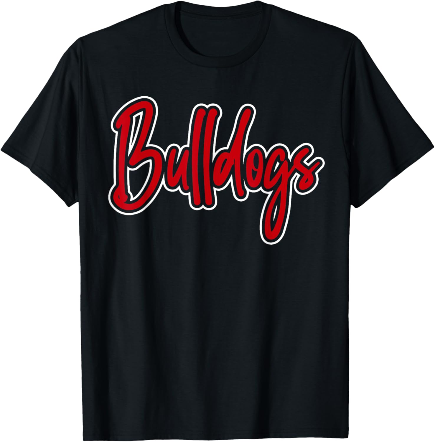 Go Dawgs Funny Bulldogs T-Shirt - T-Shirt | Black