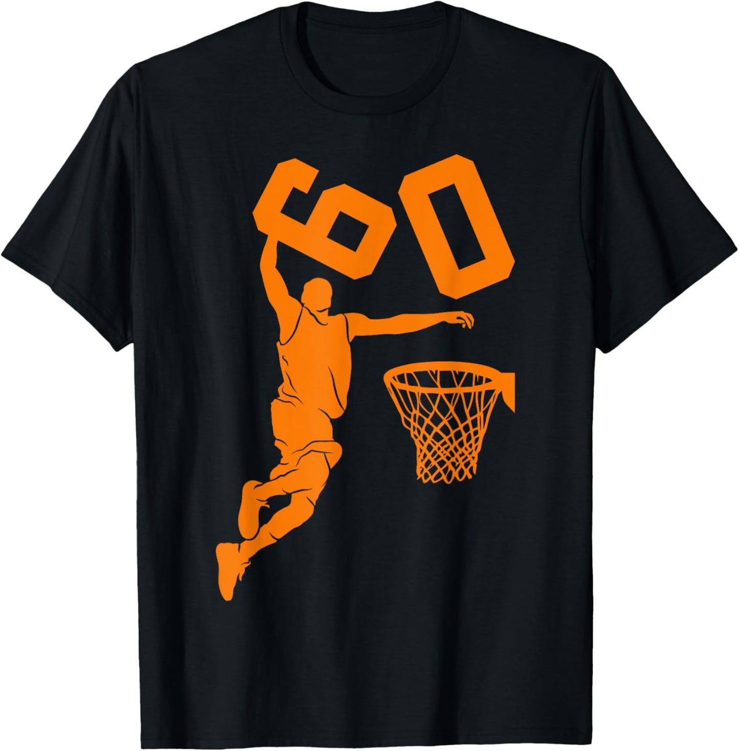 60 Years Basketball 60th Birthday T-Shirt - T-Shirt | Black