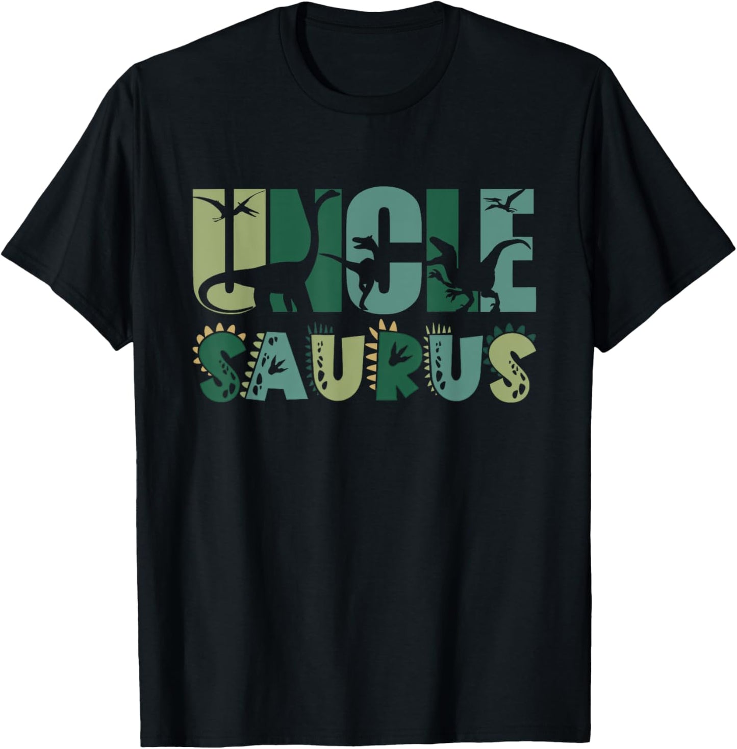Uncle Saurus Matching Family Birthday Dinosaur Men Women Kid T-Shirt - T-Shirt | Black