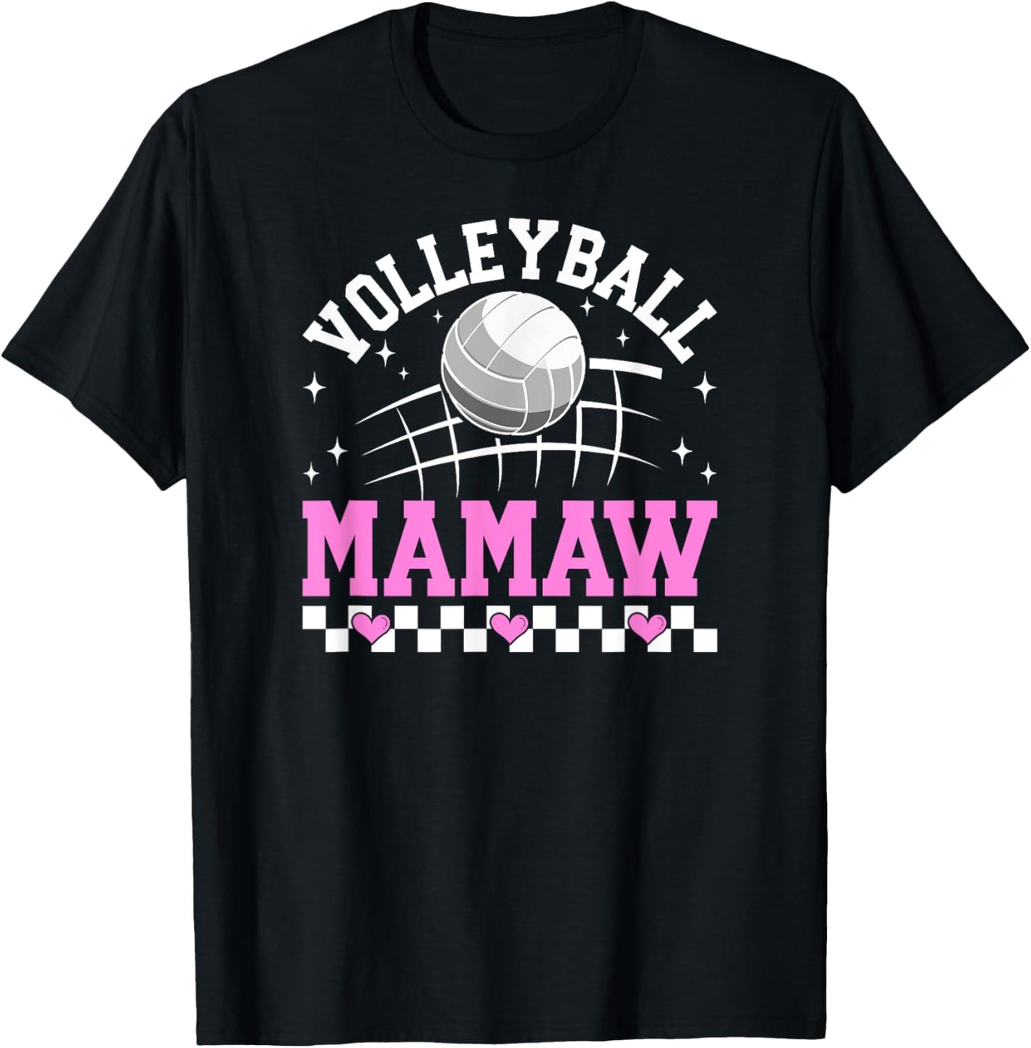 Volleyball Mamaw Of A Volleyball Player Mamaw T-Shirt - T-Shirt | Black