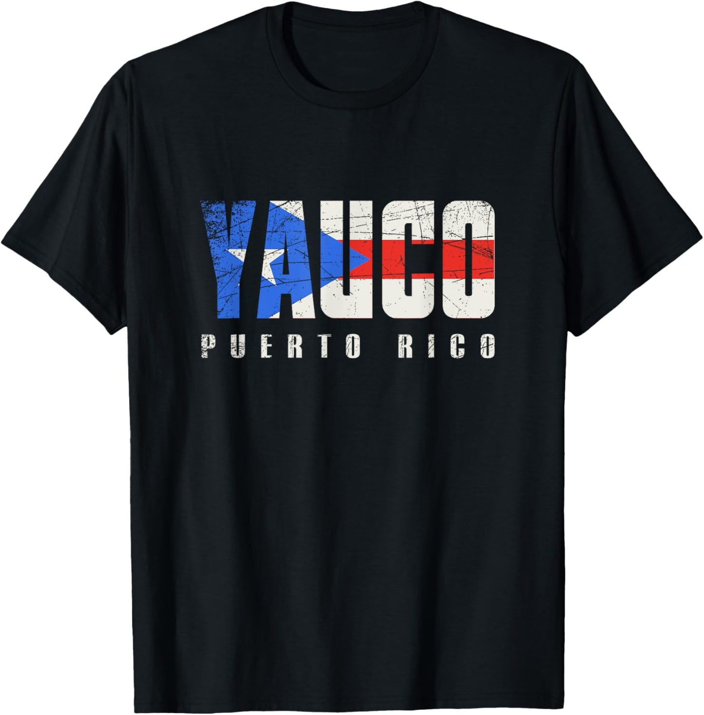 Puerto Rican flag Yauco Puerto Rico T-Shirt - T-Shirt | Black