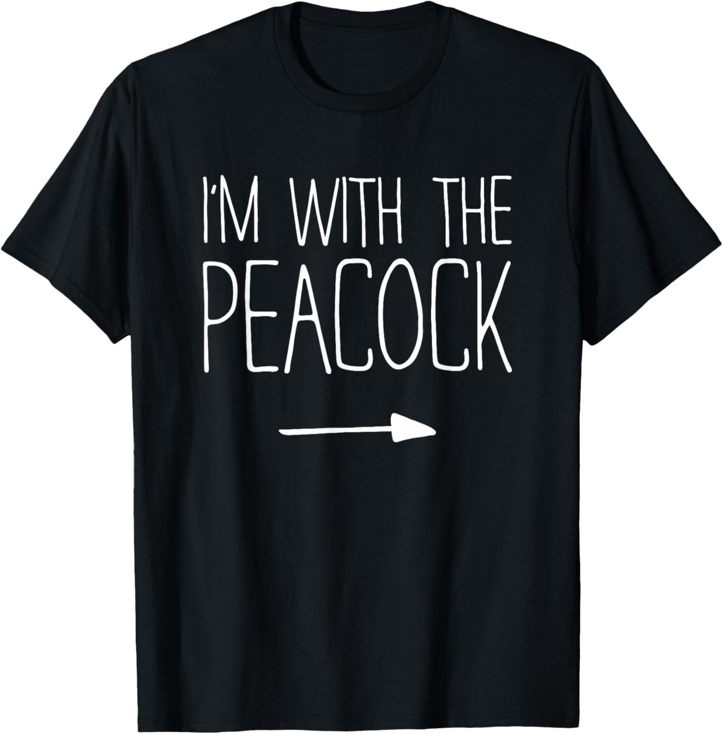 I'm With The Peacock Shirt Adult Kids Men Women Costume T-Shirt - T-Shirt | Black