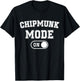 Chipmunk Mode On Costume Funny Cheek Stuffer Gift Animal T-Shirt - T-Shirt | Black
