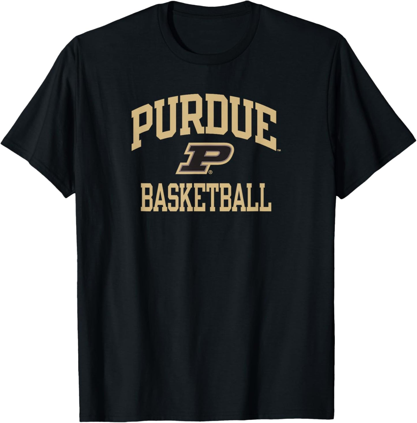 Purdue Boilermakers Basketball Arch Dark Heather T-Shirt - T-Shirt | Black