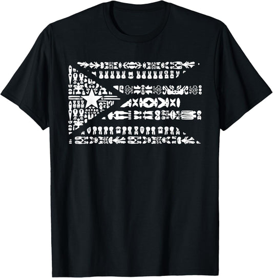 Taino Indian Puerto Rico Pride Boricua Puerto Rican T-Shirt - T-Shirt | Black