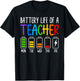 Battery Life Of A Teacher Funny School Teacher Appreciation Women T-Shirt - T-Shirt | Black