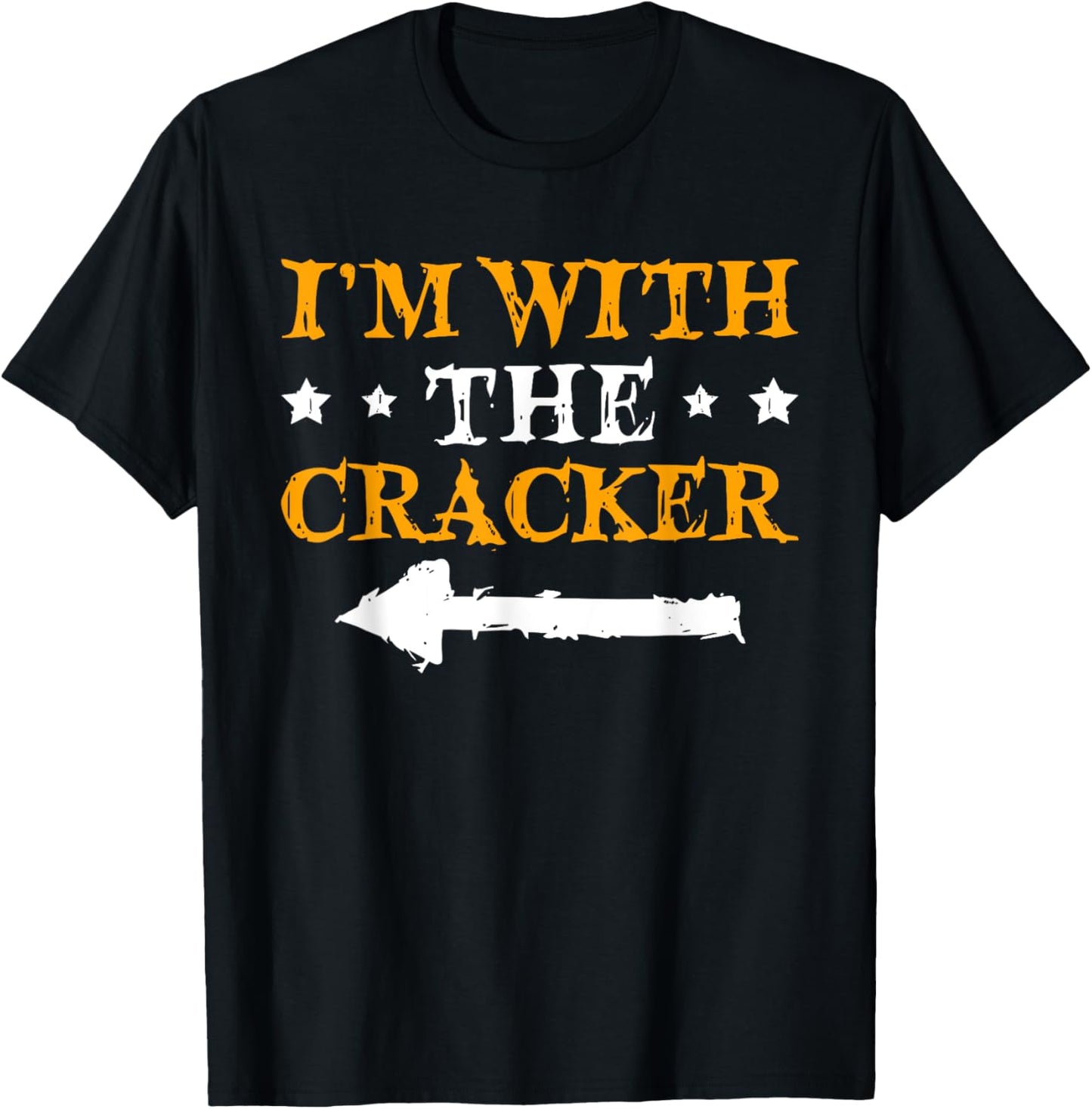 I'm With The Cracker Funny Couple Halloween T-Shirt - T-Shirt | Black