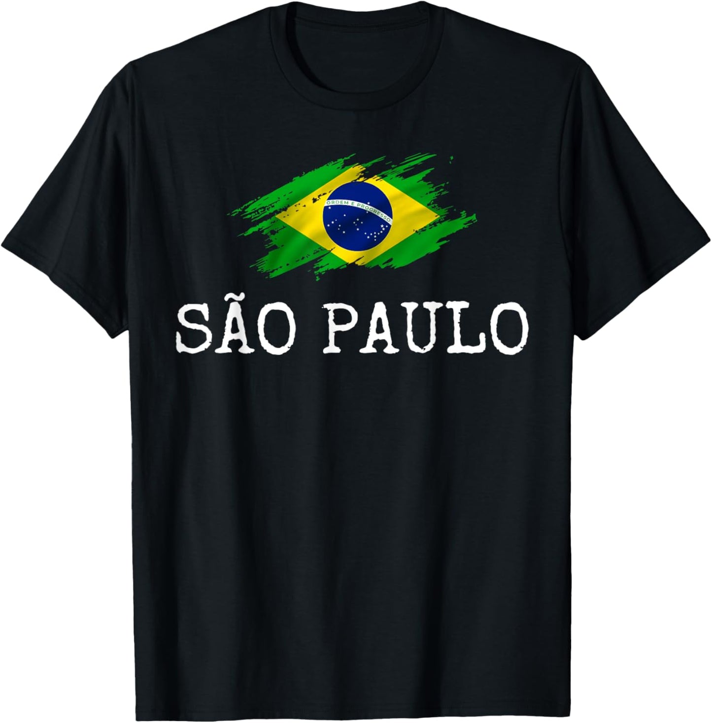 Sao Paulo Brazil Country City Brazilian Fun Women Men Pun T-Shirt - T-Shirt | Black