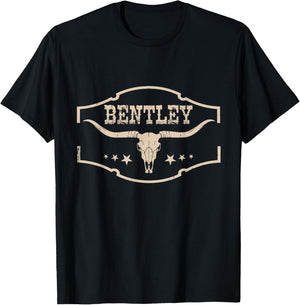 Vintage Bentley Family Name Personalized Outfits Name Humor T-Shirt - T-Shirt | Black