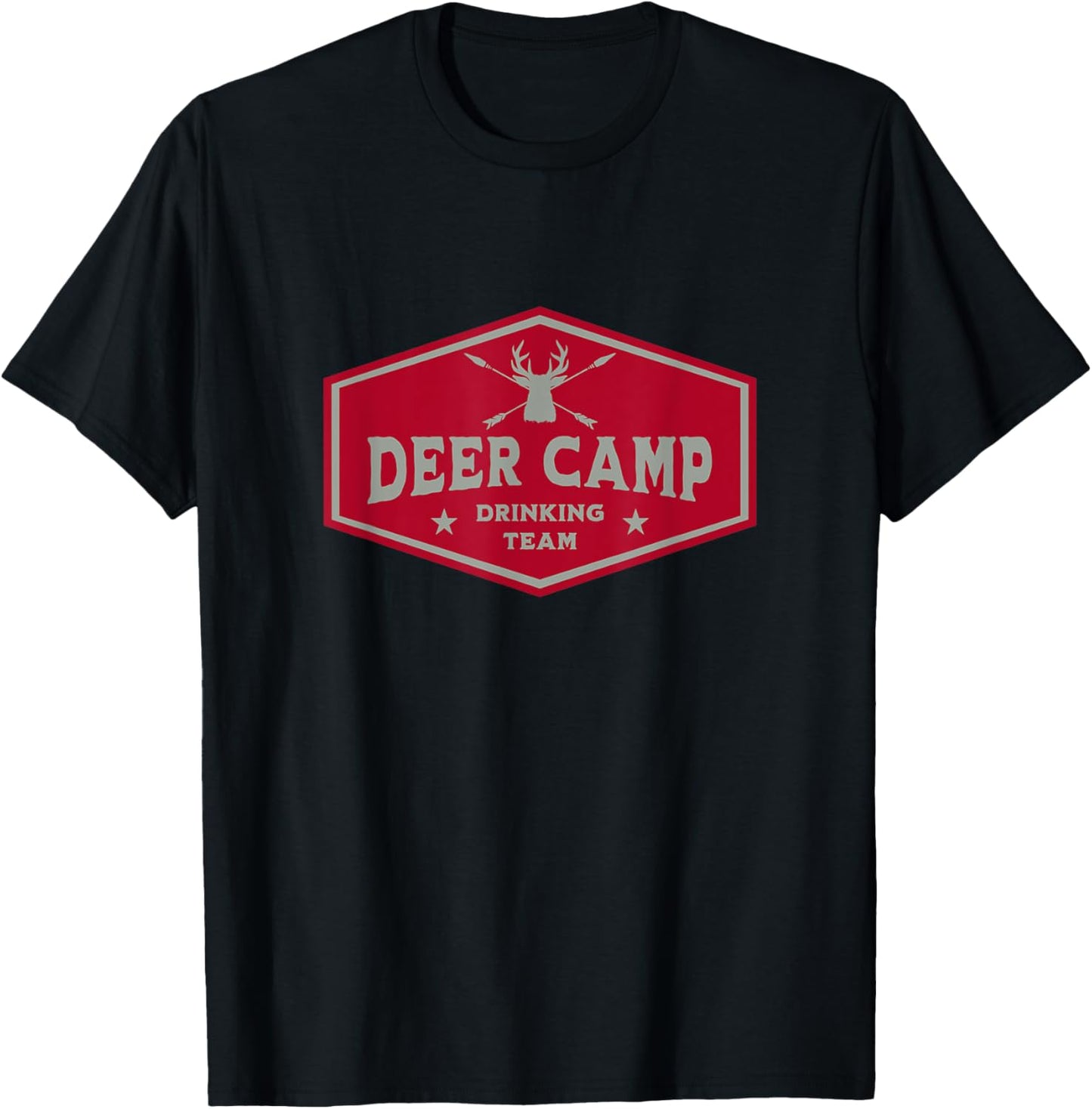 Deer Camp Drinking Team - Funny Hunting T-Shirt - T-Shirt | Black