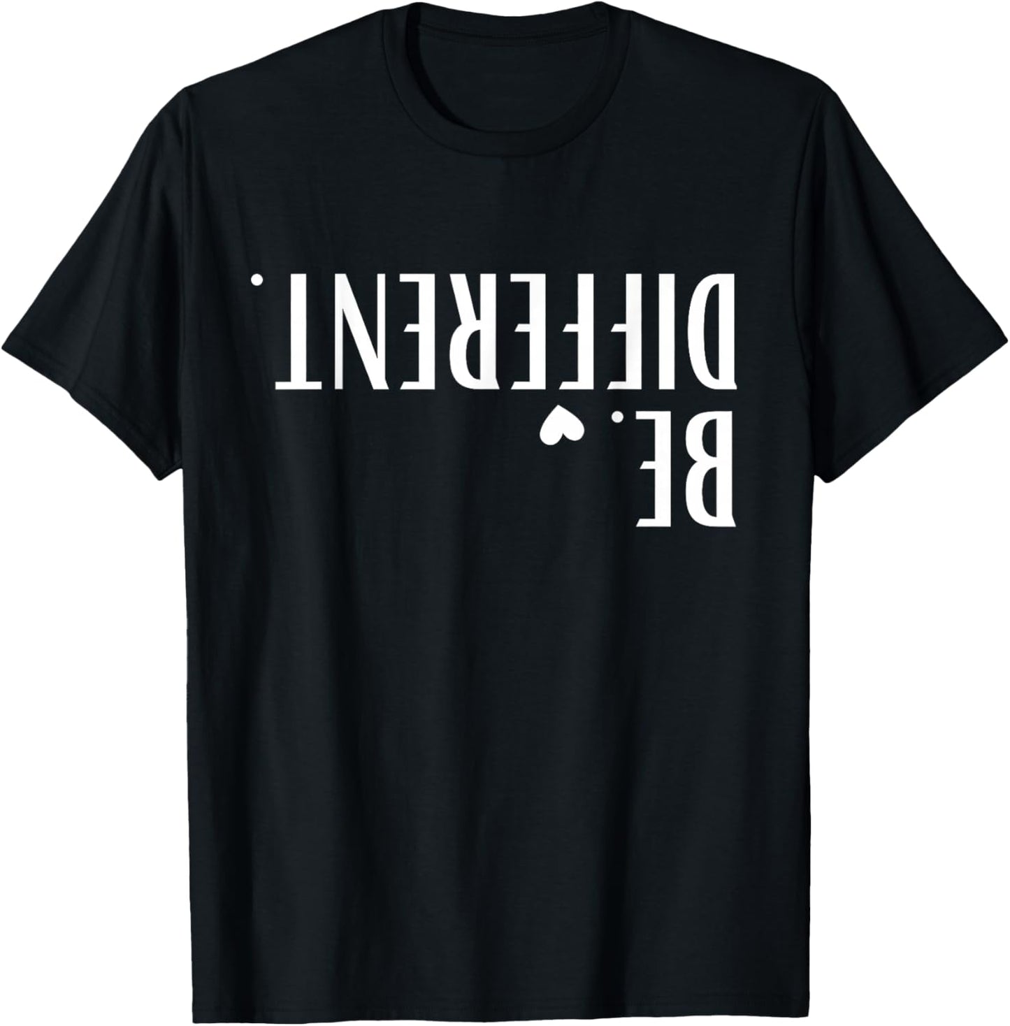 Funny Upside Down Be Different Men Women Kids T-Shirt - T-Shirt | Black
