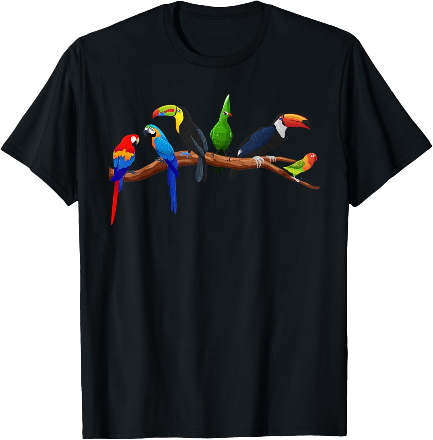 Cool Birds Art For Nerds Men Women Kids Bird Watcher Birding T-Shirt - T-Shirt | Black