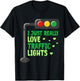 Halloween Traffic Light I Just Really Love Traffic Lights T-Shirt - T-Shirt | Black