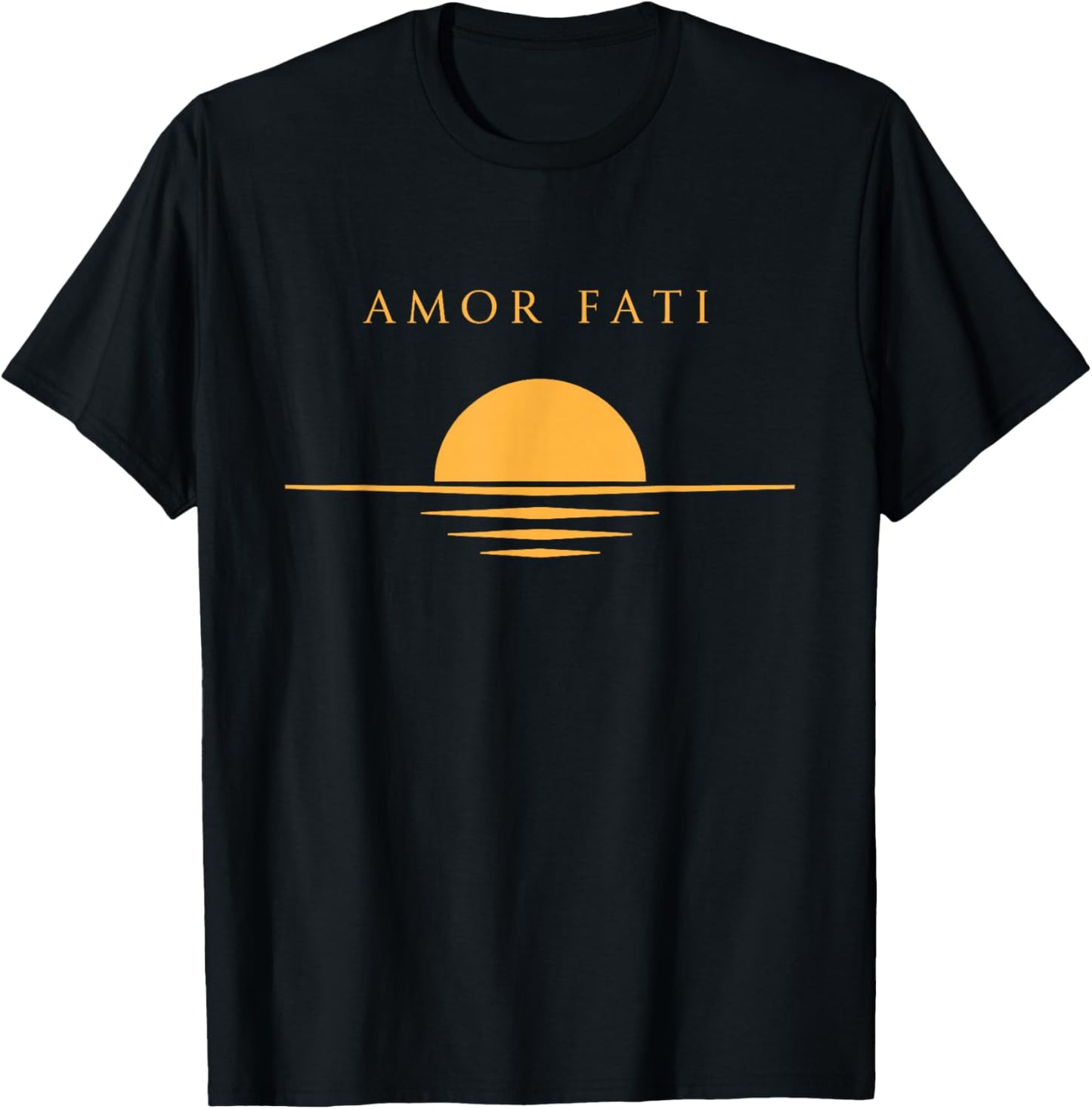 Amor Fati Stoic Philosophy Quote Marcus Aurelius Meditation T-Shirt - T-Shirt | Black