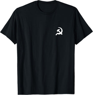 Hammer Sichel Minimalistische Grafik Kommunismus Sozialismus T-Shirt - T-Shirt | Black