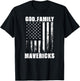 Marshall Mavericks God. Family. Vintage USA Flag T-Shirt - T-Shirt | Black
