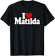 I Love Heart Matilda Tilda Til Matty T-Shirt - T-Shirt | Black
