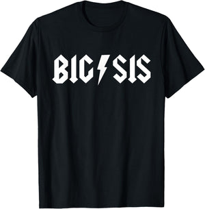Rock n Roll Big Sister Birthday Rock Star Matching Family T-Shirt - T-Shirt | Black