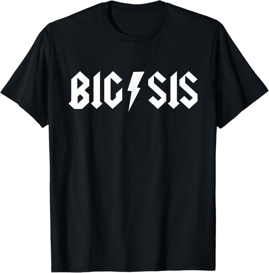 Rock n Roll Big Sister Birthday Rock Star Matching Family T-Shirt - T-Shirt | Black