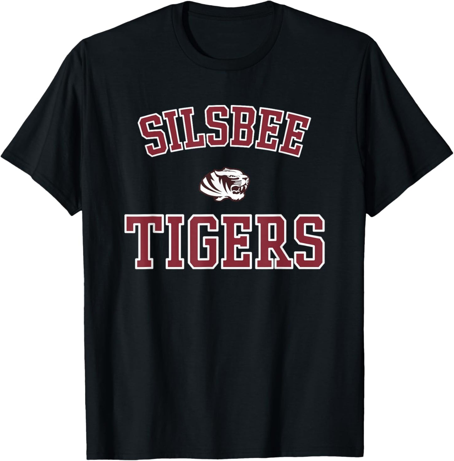 Silsbee Tigers Logo Varsity HS T-Shirt - T-Shirt | Black
