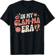 Retro In My Glam-Ma Era Funny Grandma Baby Announcement T-Shirt - T-Shirt | Black