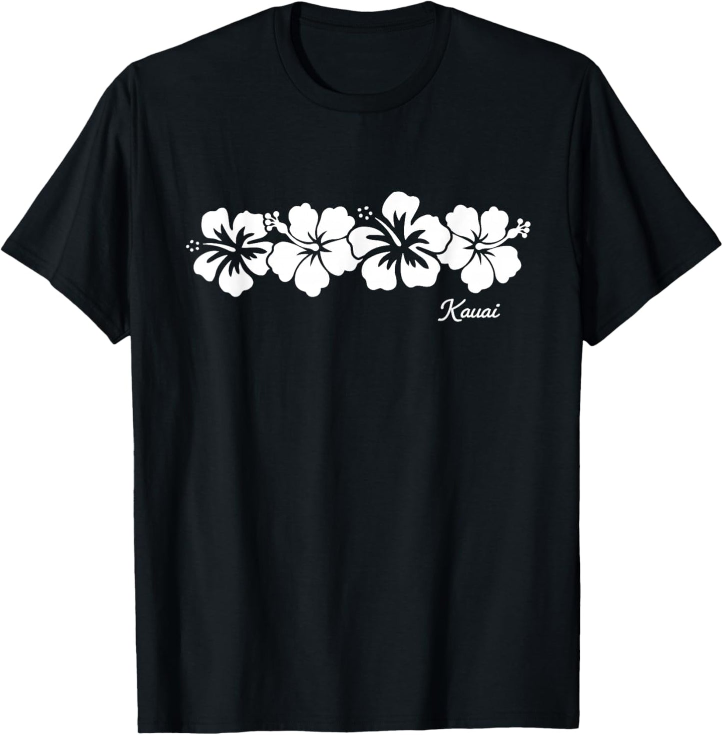 Kauai Hawaii Hibiscus Flower Souvenir T-Shirt - T-Shirt | Black
