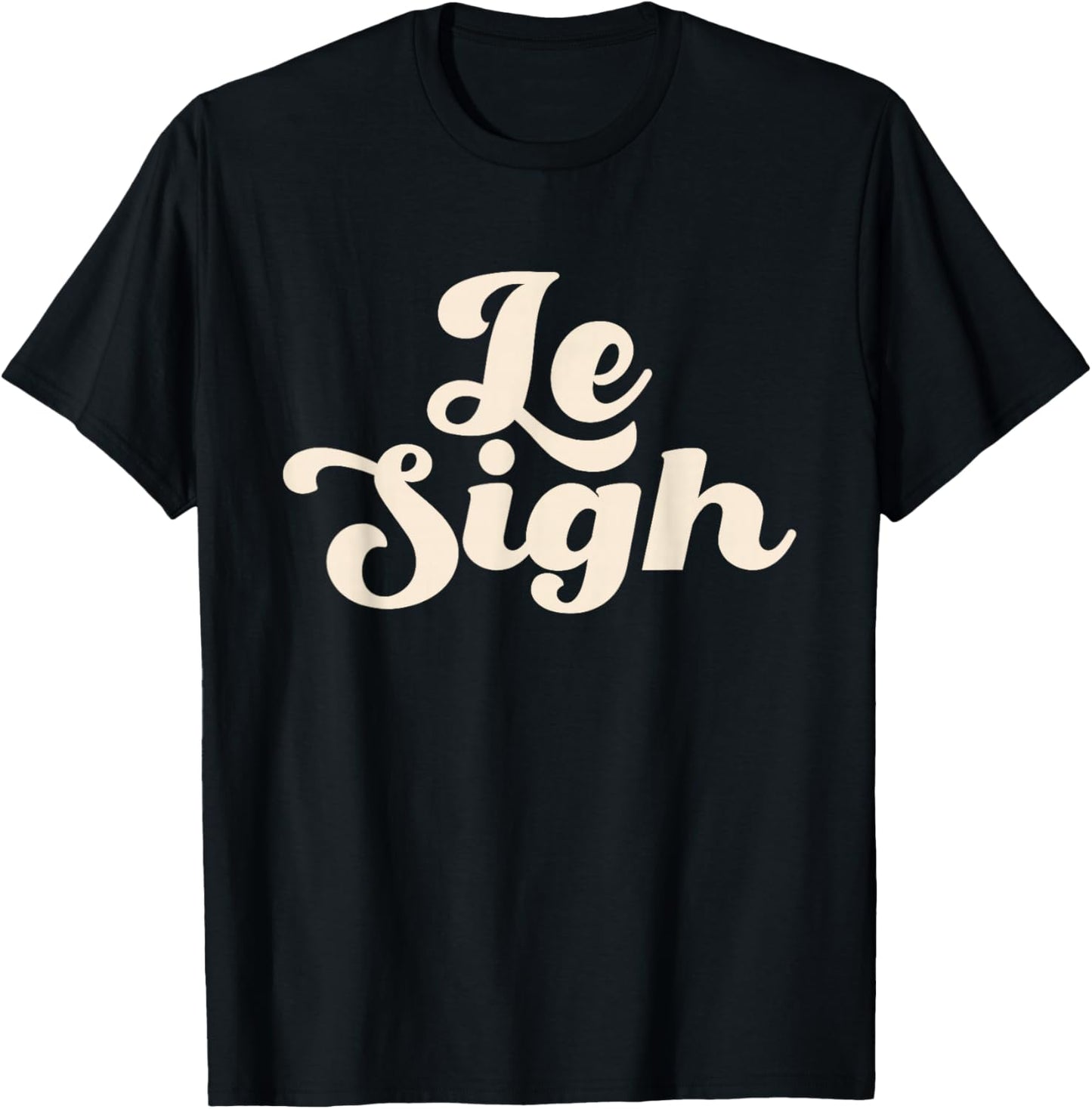 Le Sigh Minimalist Casual T-Shirt - T-Shirt | Black