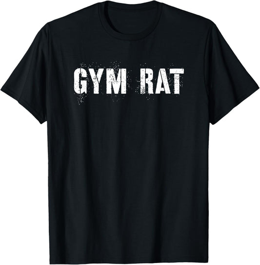 Gym Rat Gifts Men Essential Clothes Hustle Fitness T-Shirt - T-Shirt | Black