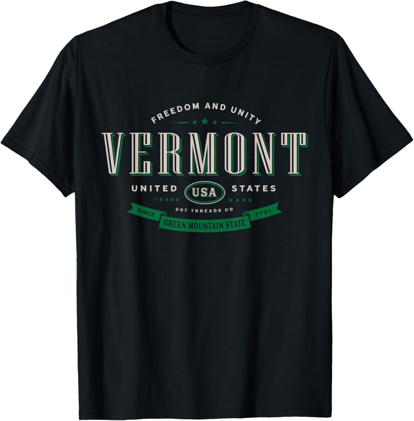 State of Vermont T-Shirt - T-Shirt | Black