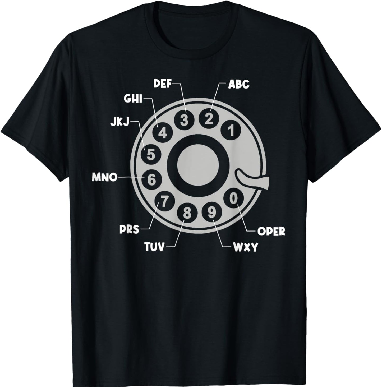 Vintage Retro Rotary Dial Telephone T-Shirt - T-Shirt | Black