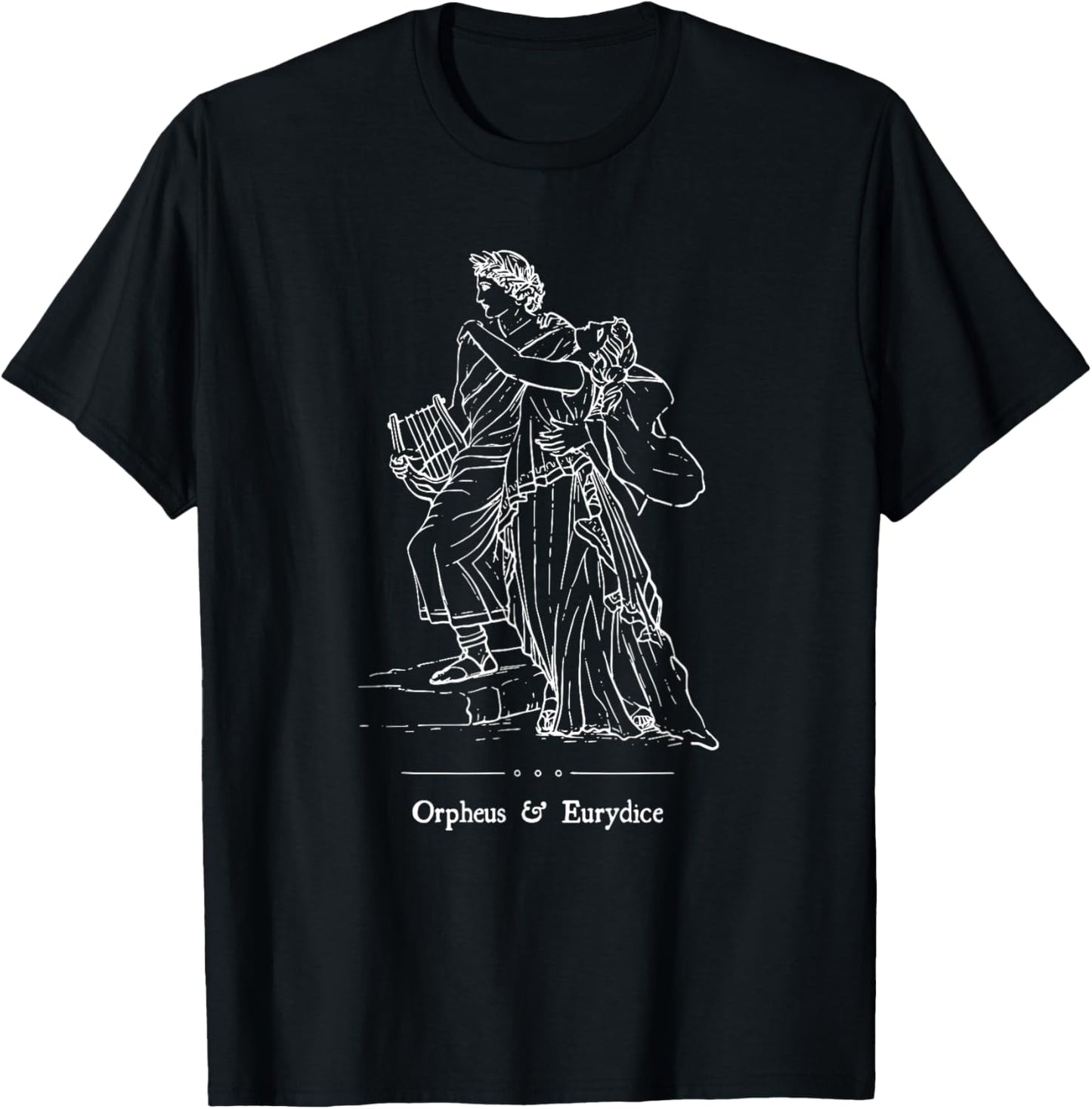 Orpheus and Eurydice Mythology Vintage Greek Mythology Poet T-Shirt - T-Shirt | Black