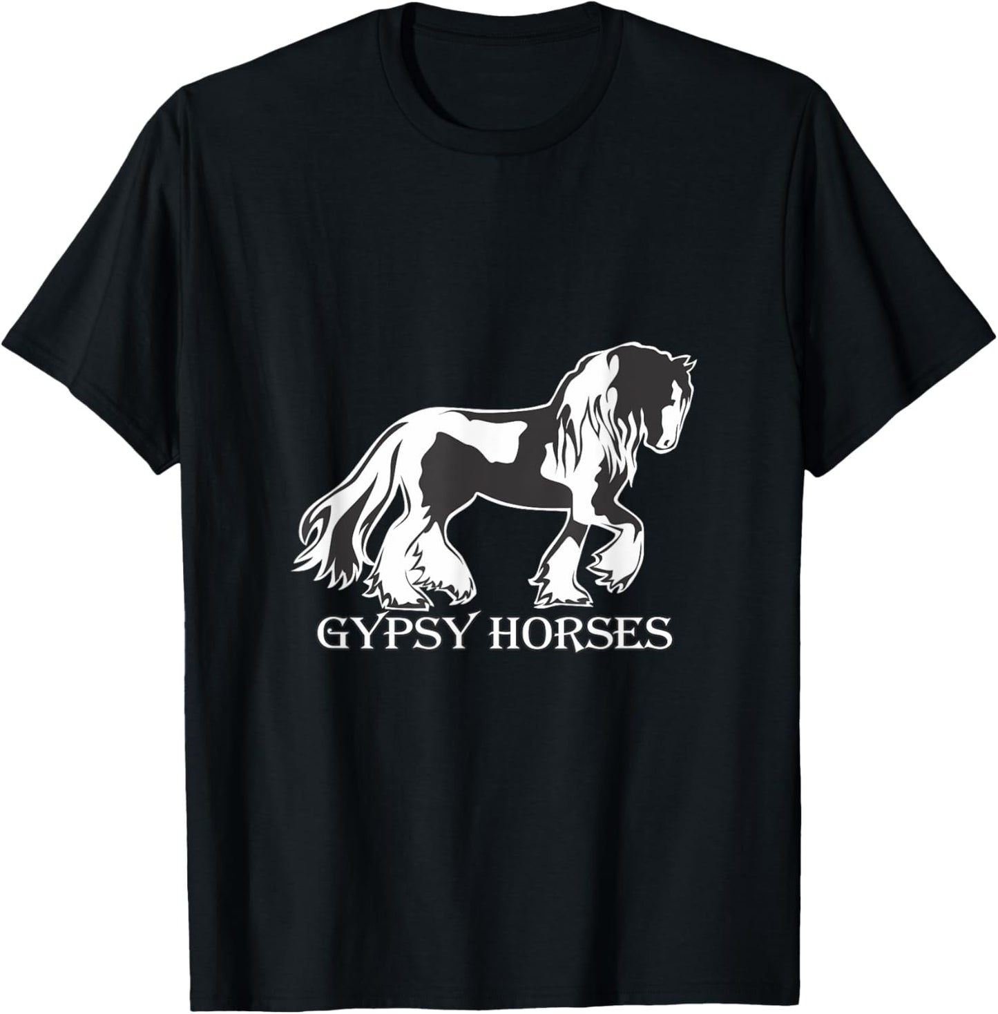 Gypsy Horses Trending Gypsy Vanner Gypsy Cob Horse T-Shirt - T-Shirt | Black