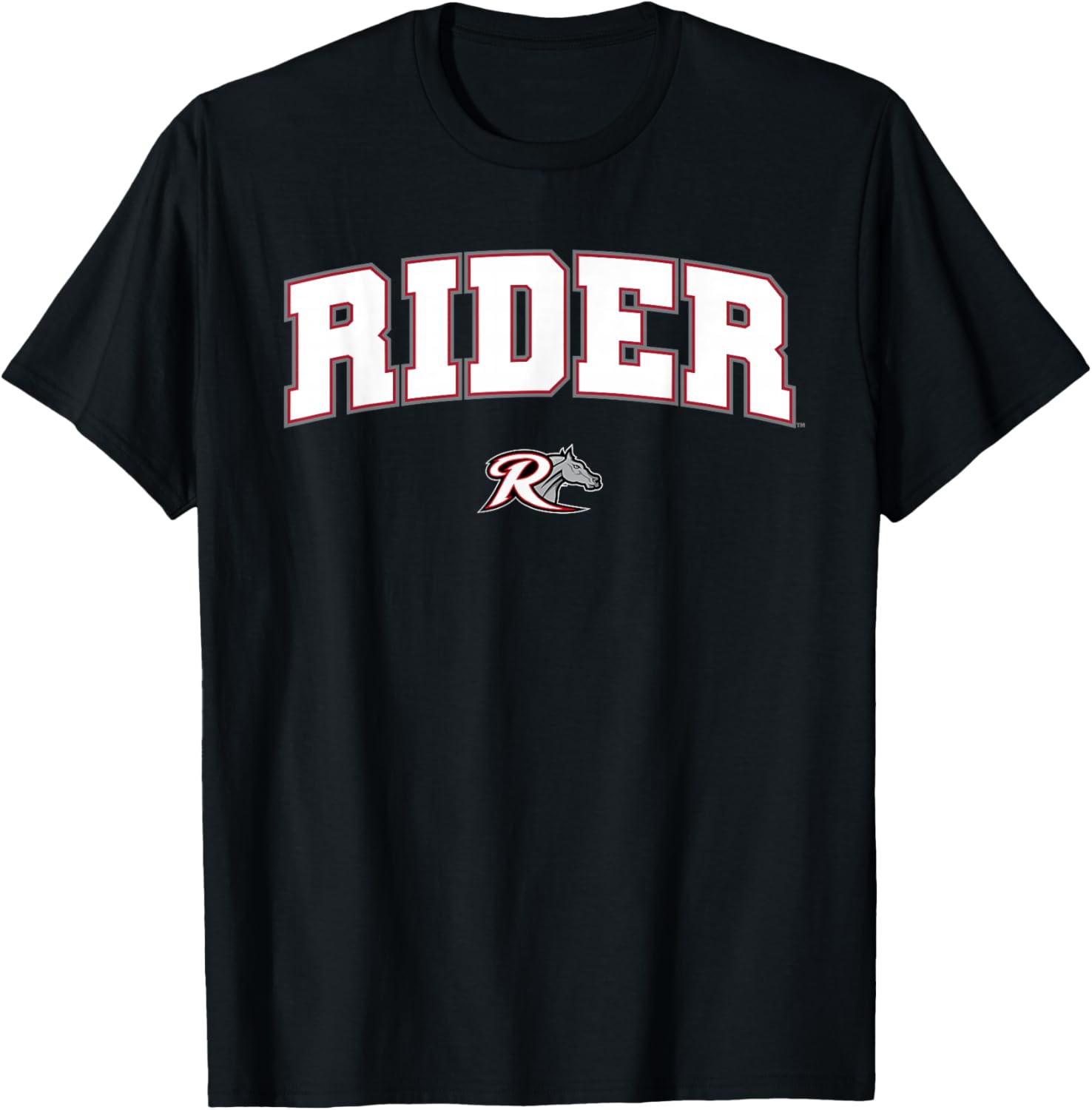 Rider University Broncs Arch Logo T-Shirt - T-Shirt | Black