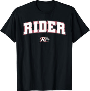 Rider University Broncs Arch Logo T-Shirt - T-Shirt | Black