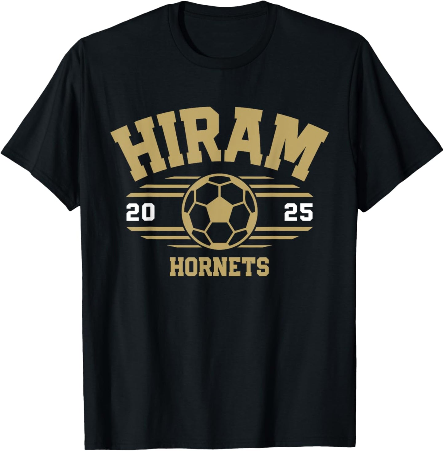 Hiram Hornets Soccer Ball 2025 T-Shirt - T-Shirt | Black