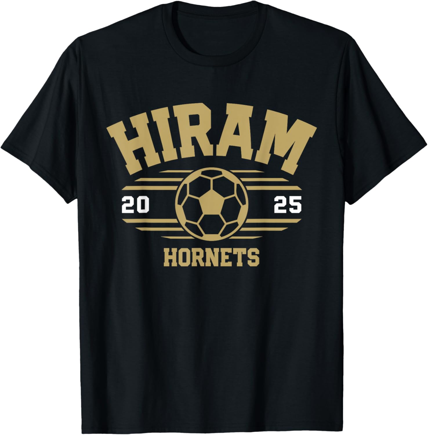 Hiram Hornets Soccer Ball 2025 T-Shirt - T-Shirt | Black