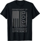 Doge Department of Government Efficiency Drapeau américain amusant T-Shirt - T-Shirt | Black