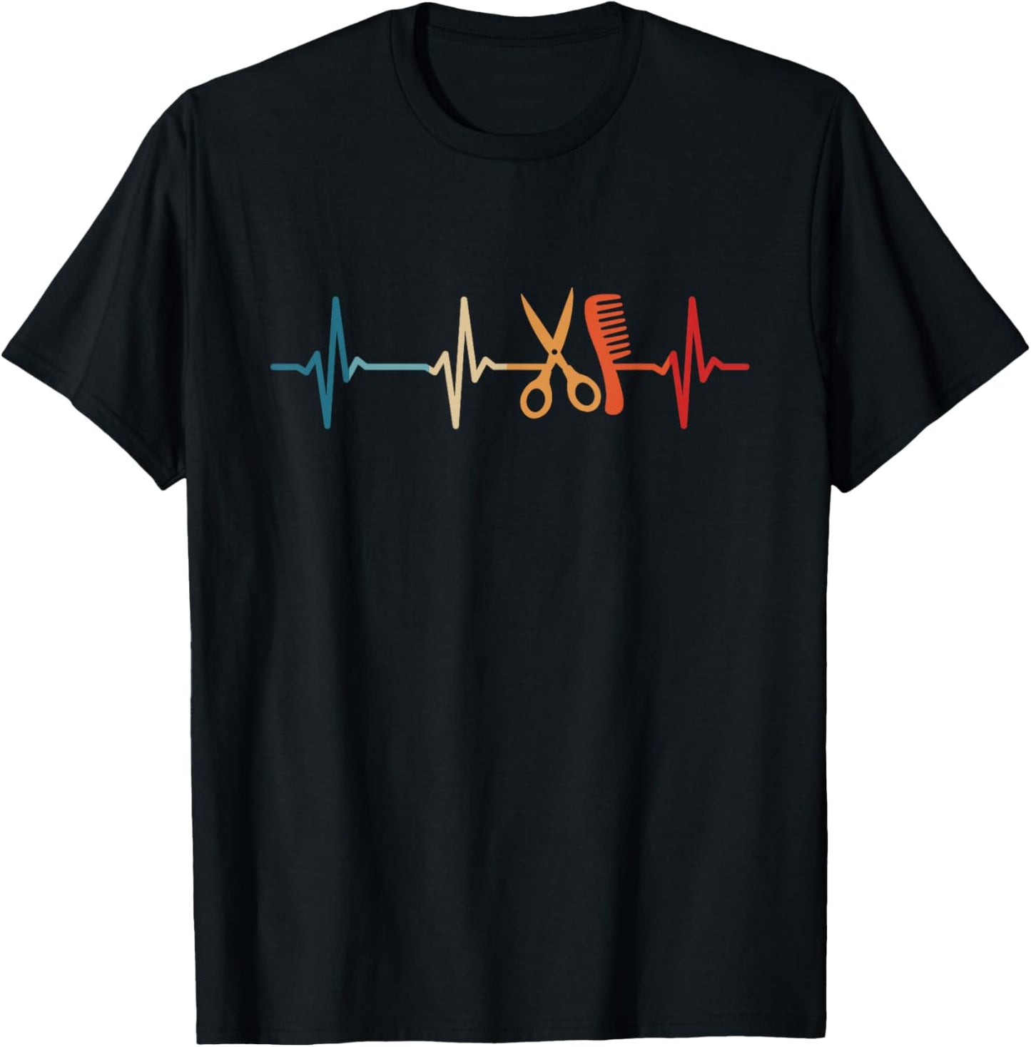 Heartbeat Hairdresser T-Shirt - T-Shirt | Black