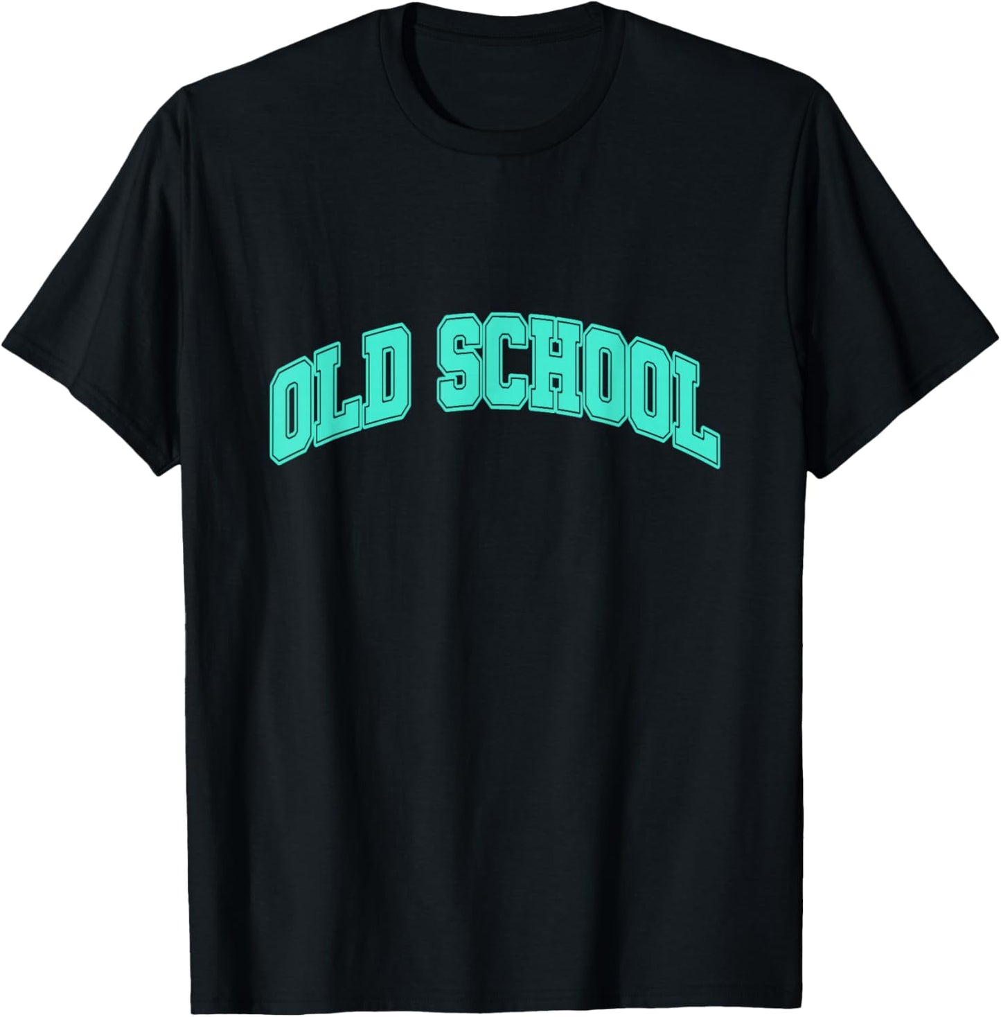 Teal Aqua Old School Teal Aqua Graphic T-Shirt - T-Shirt | Black