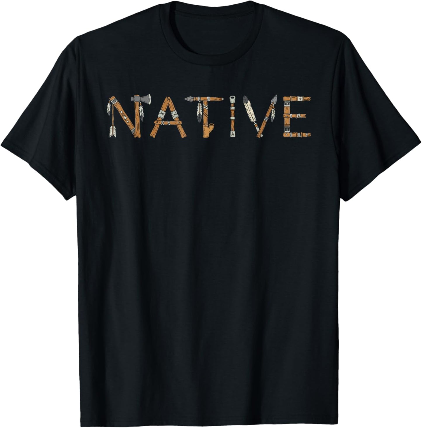 Native Indian American Day Pride Indigenous Native American T-Shirt - T-Shirt | Black
