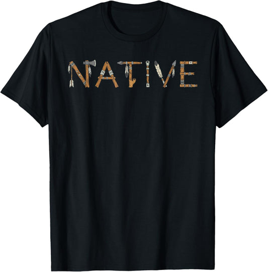 Native Indian American Day Pride Indigenous Native American T-Shirt - T-Shirt | Black