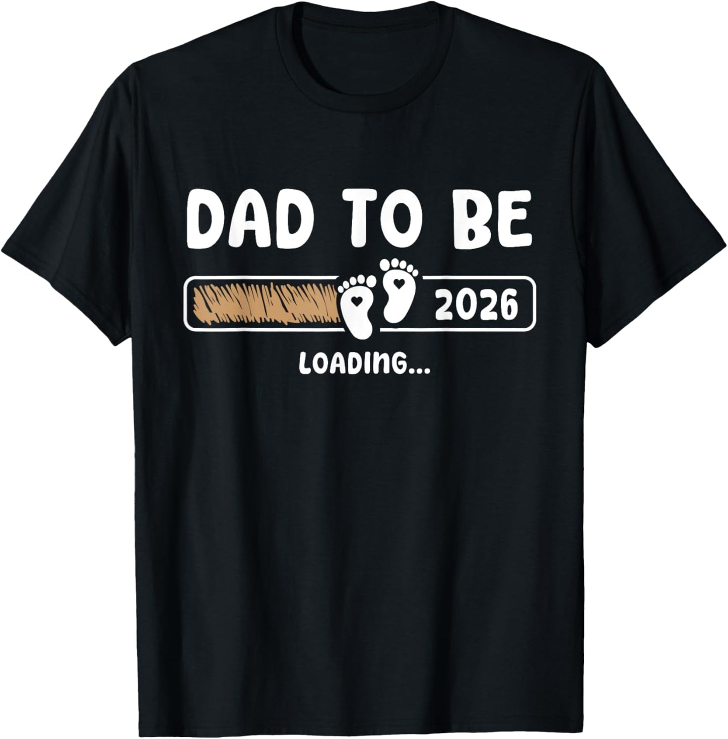 Dad To Be 2026 Dad est 2026 Daddy To Be Promoted to Daddy T-Shirt - T-Shirt | Black