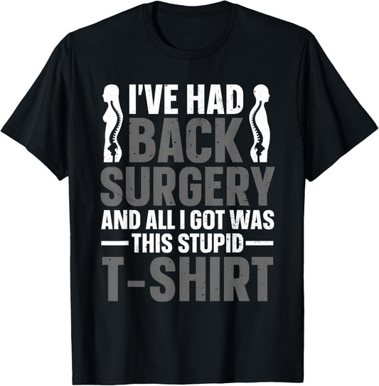 Back Surgery Recovery Design Women Post Back Surgery T-Shirt - T-Shirt | Black