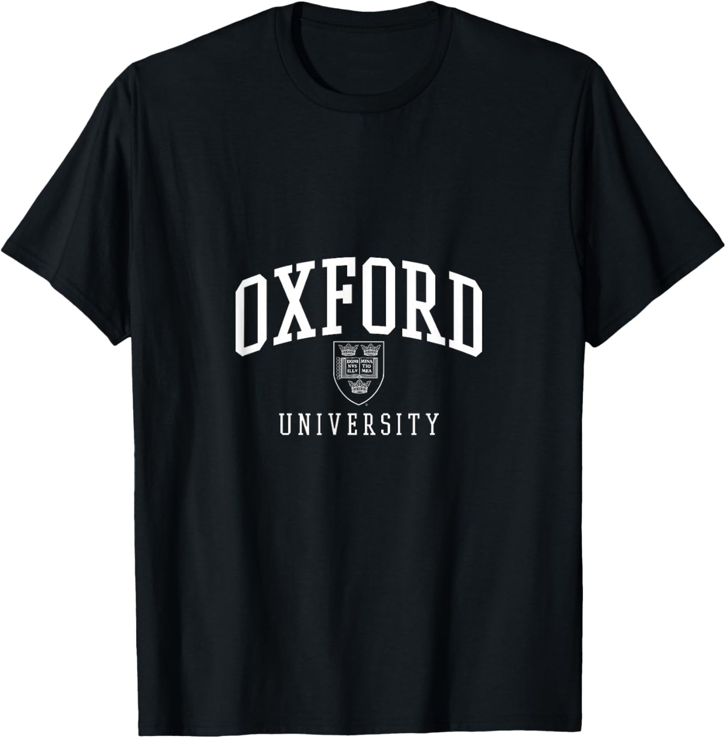 Oxford University Crest Academic Collegiate Oxbridge PAFI248 T-Shirt - T-Shirt | Black