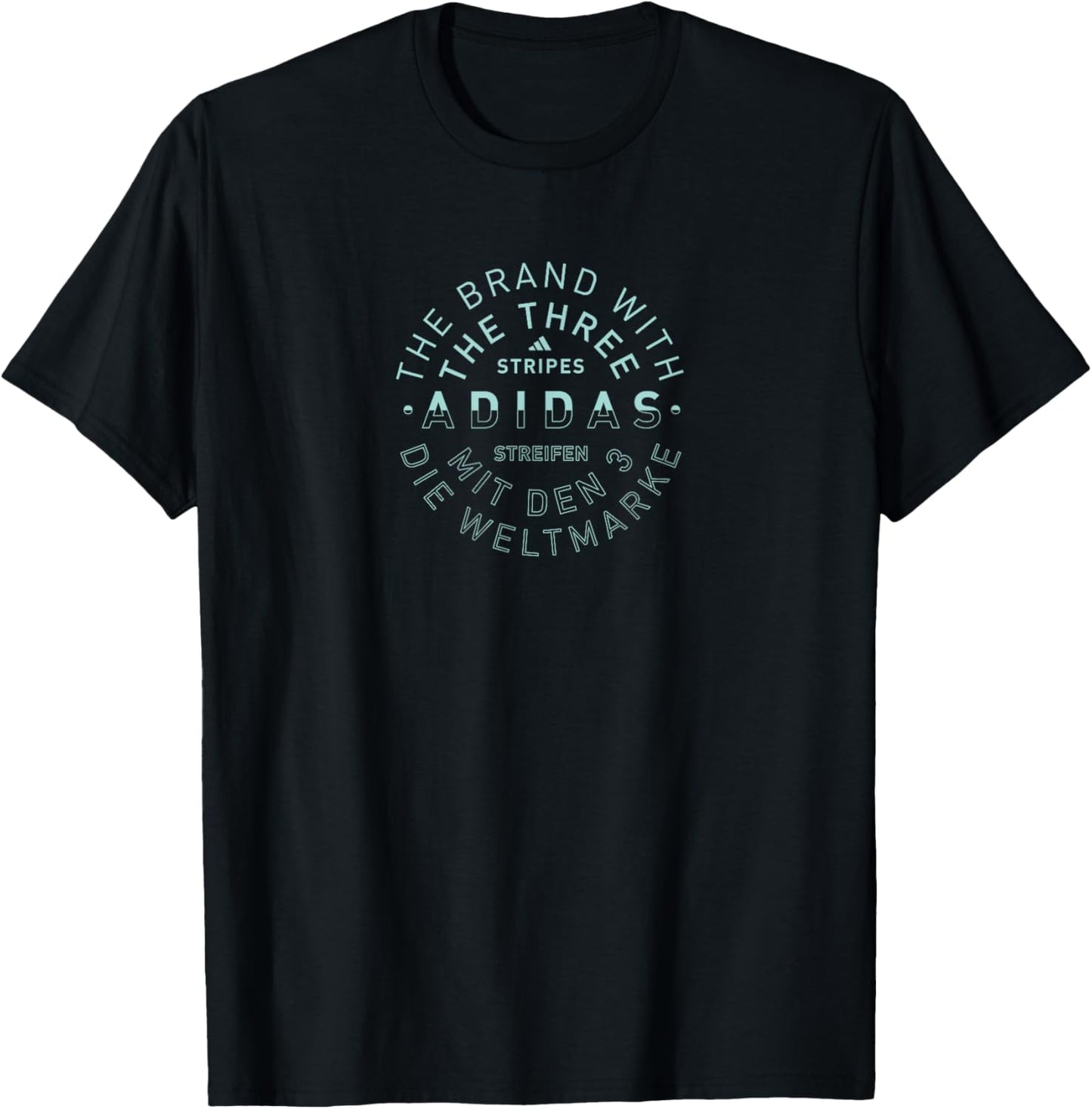 adidas Badge of Sport Three Stripe Dipped Crest Graphic T-Shirt - T-Shirt | Black
