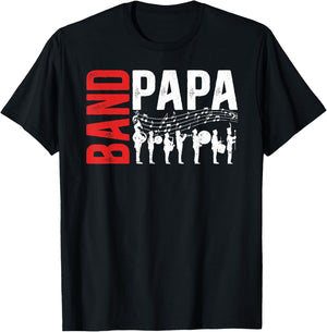 Band Papa Proud Marching Band Papa Grandpa T-Shirt - T-Shirt | Black